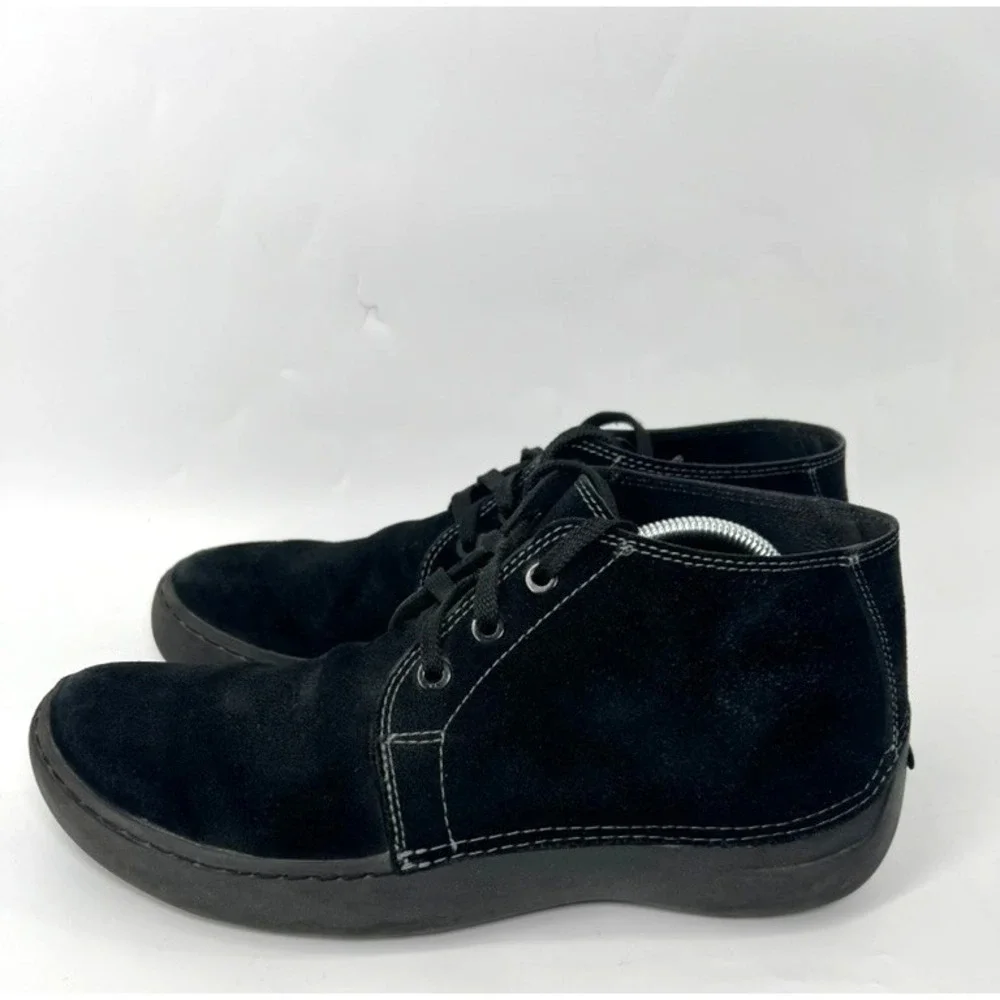 Crocs Suede Chukka Boots Mens Sz 11 Black Leather Minimalist Gorpcore Y2K Retro